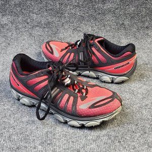 Brooks Womens Running Shoes Size 7.5 B Pure Flow 2 Pink And Black Lace Up Shoes